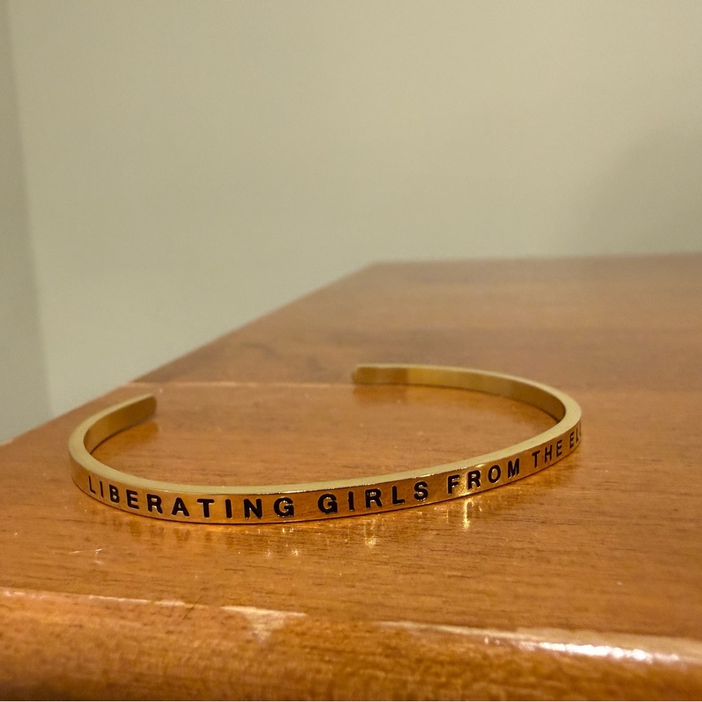 Women’s “Empowering” Inspirational Gold Cuff Bracelet